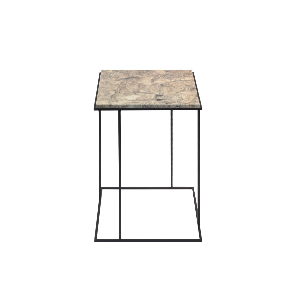 Luxury FRAME Stone Side Table Modern Italian Style for Villa