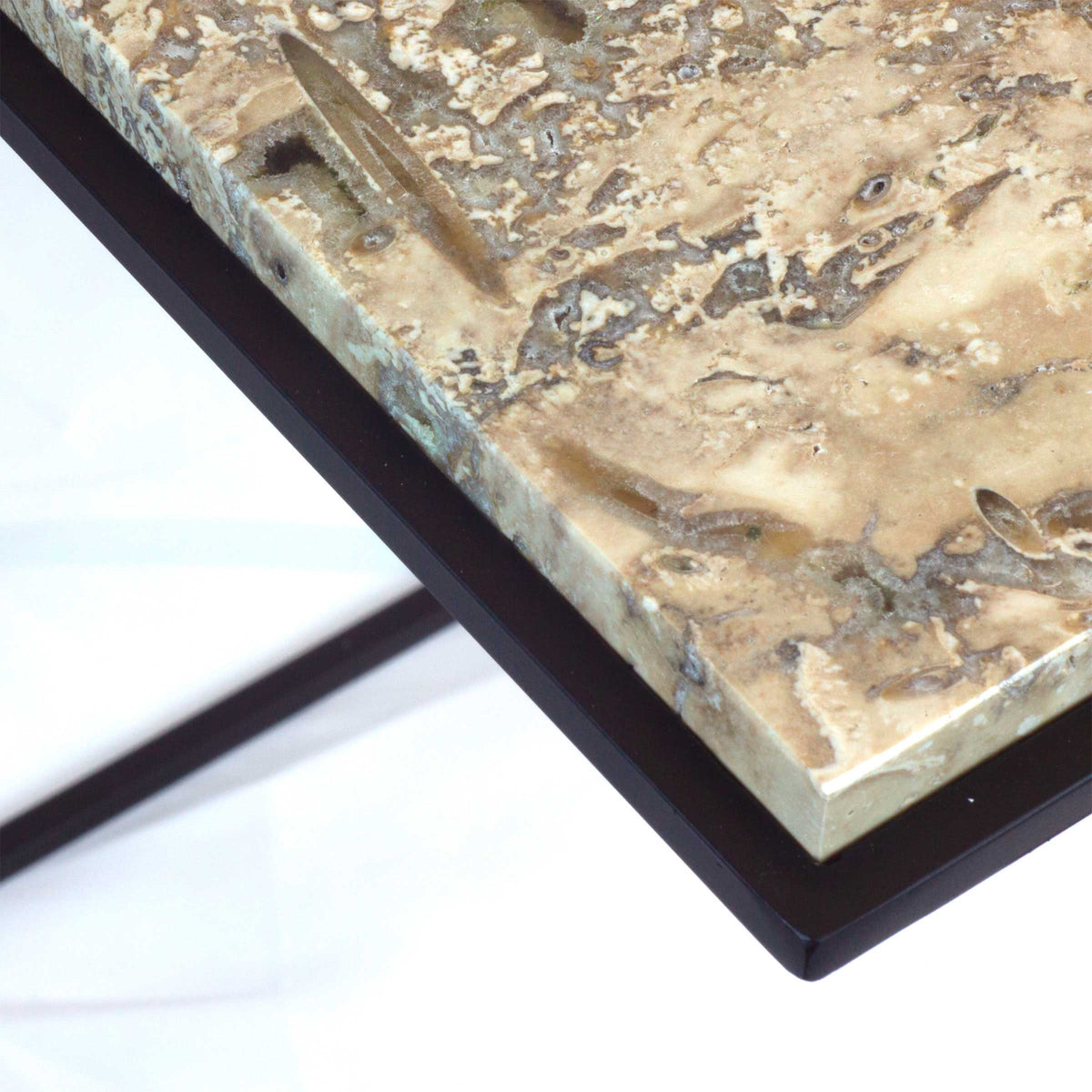Luxury FRAME Stone Side Table Modern Italian Style for Villa