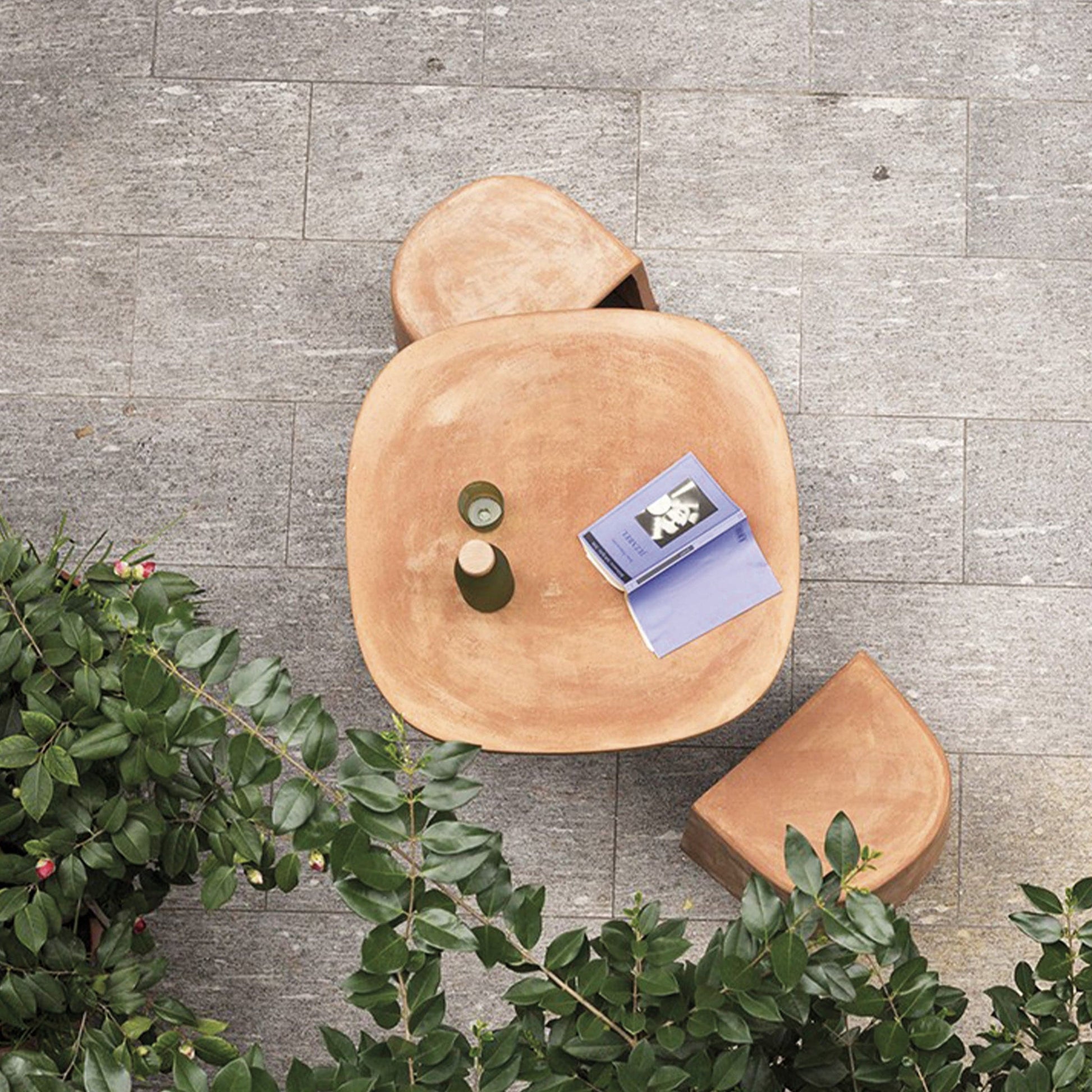 Outdoor Table Handcrafted Terracotta by Mario Scairato – Statement Piece