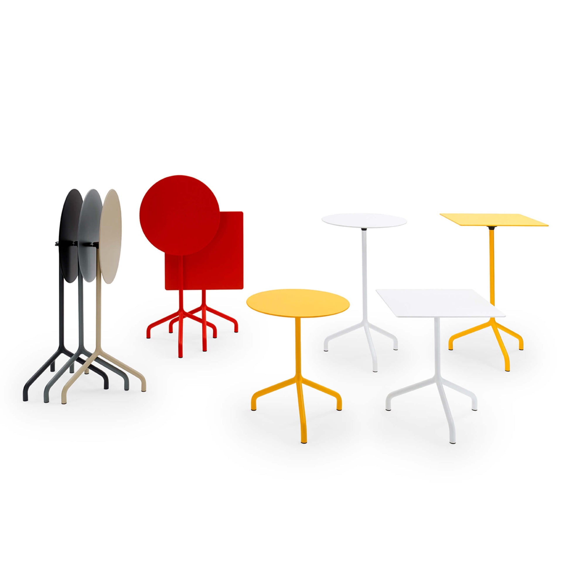 Folding Bar Table – Minimalist Architectural Design with Durable Laminate Top