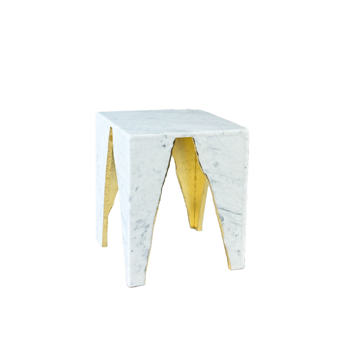 Luxury RAW EDGE Marble Side Table Modern Italian Style for Villa