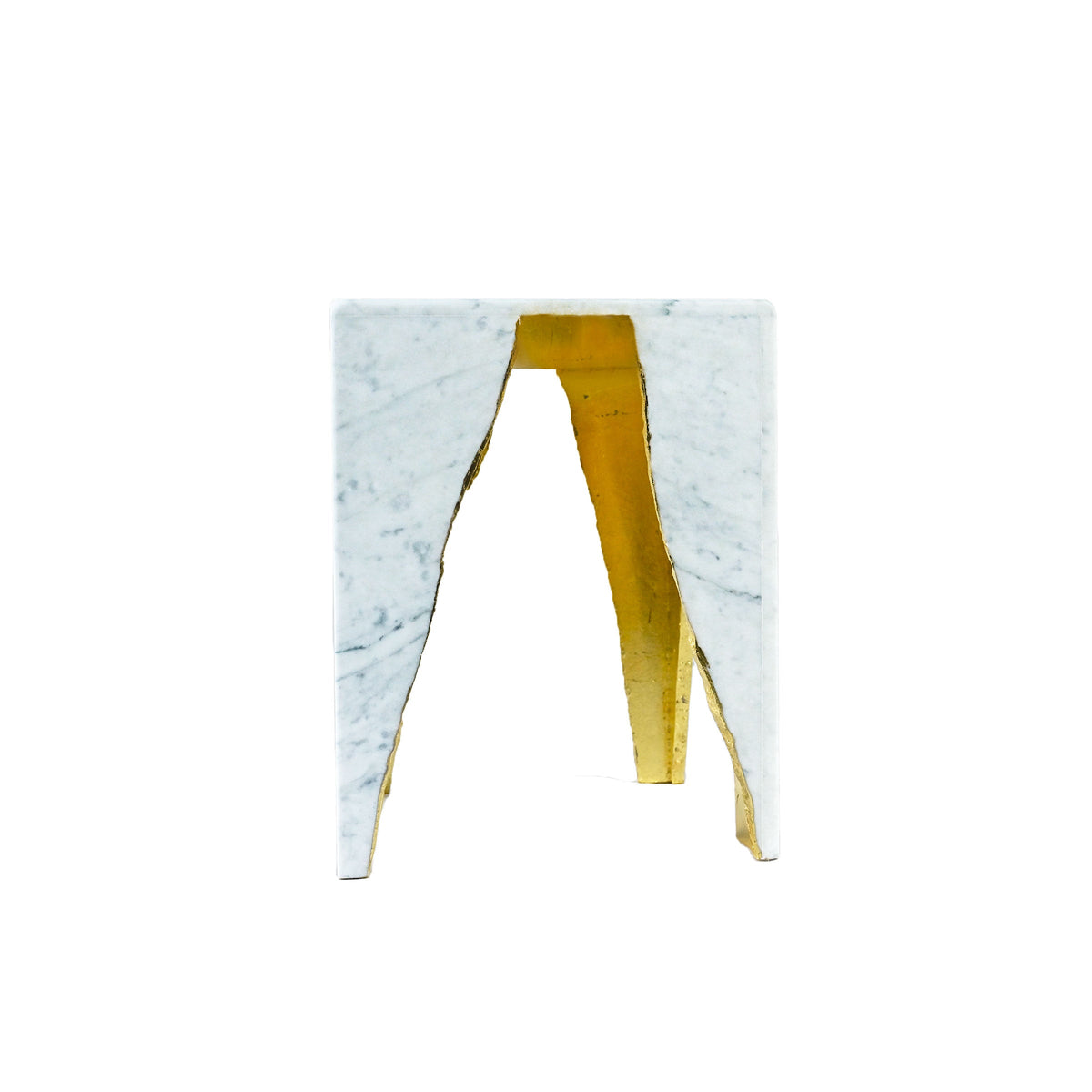 Luxury RAW EDGE Marble Side Table Modern Italian Style for Villa