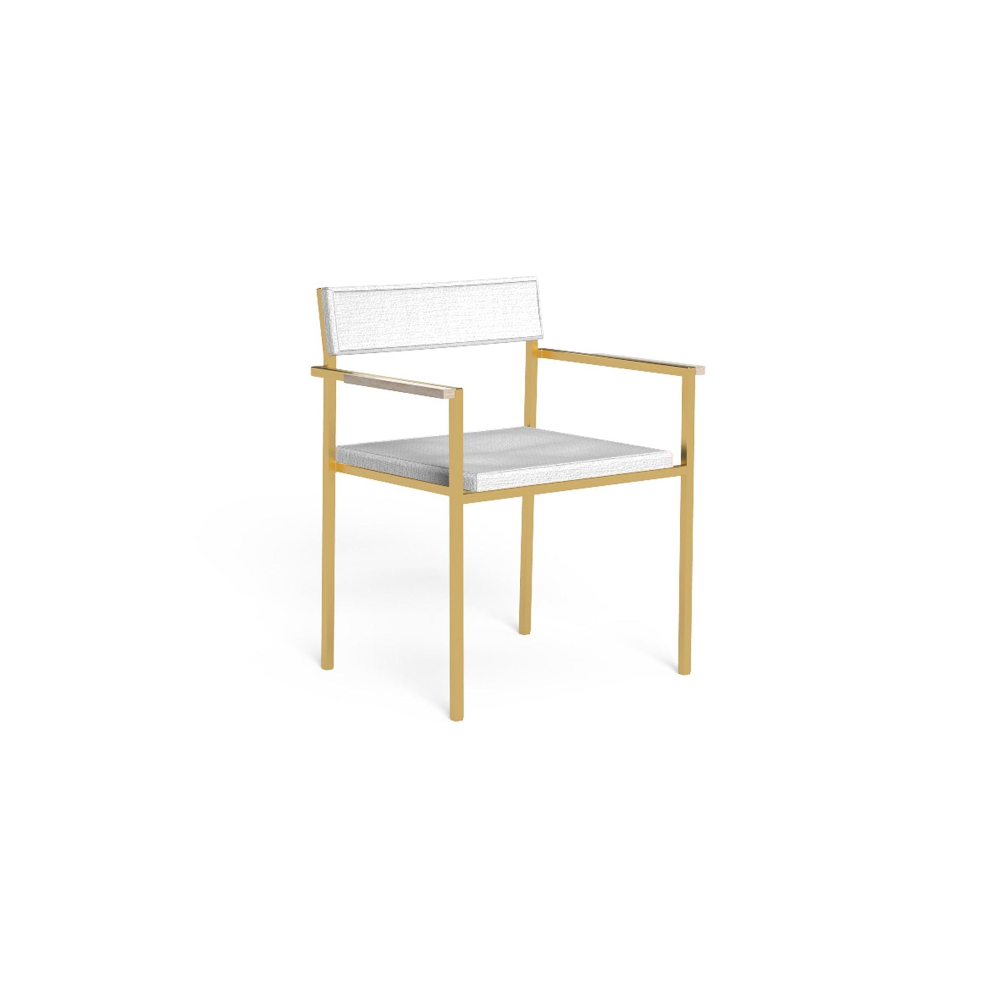 Outdoor Dining Armchair – Stackable Fabric & Steel Talenti Casilda Design