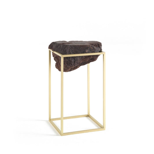 Luxury ANTIVOL Lava Rock Metal Side Table Modern Italian Style for Villa