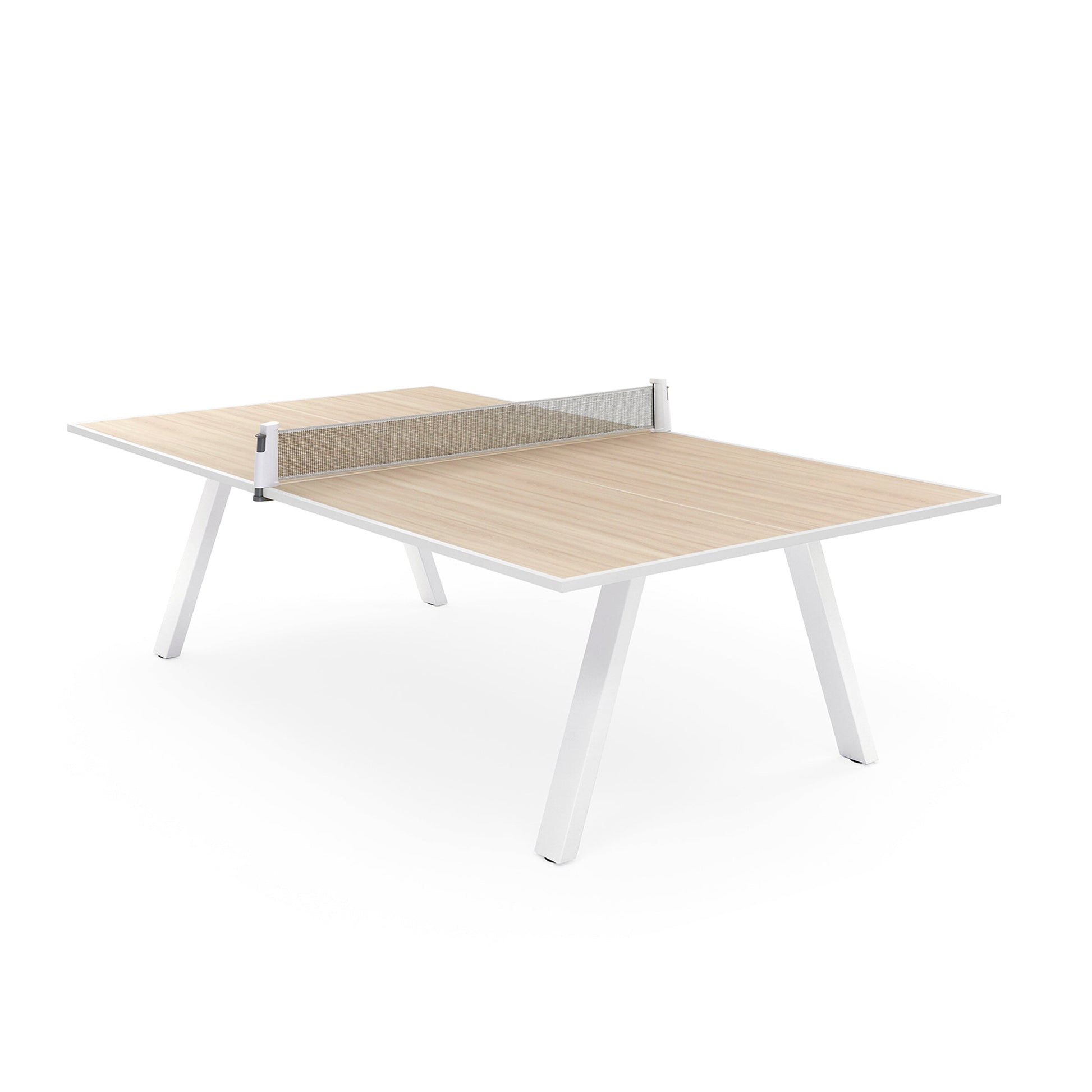 Convertible Table Tennis – Slim Leg White Metallic Statement Piece
