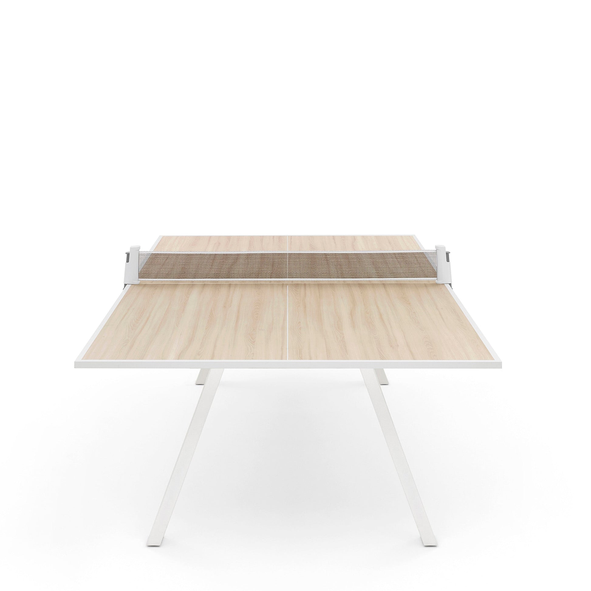 Convertible Table Tennis – Slim Leg White Metallic Statement Piece