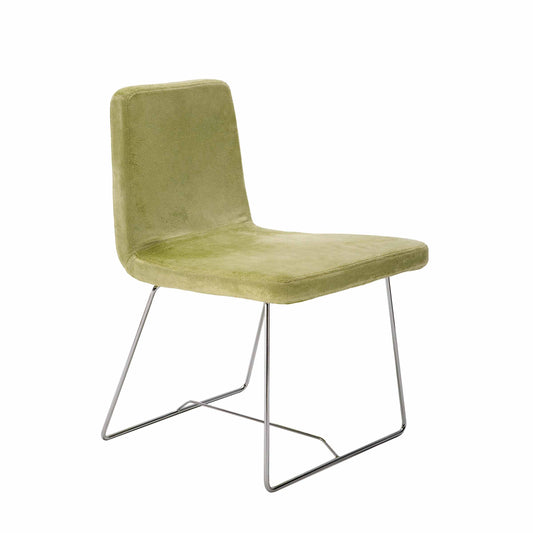Alice Dining Chair – Minimalist Steel Frame Fabric Seat by Giovannetti