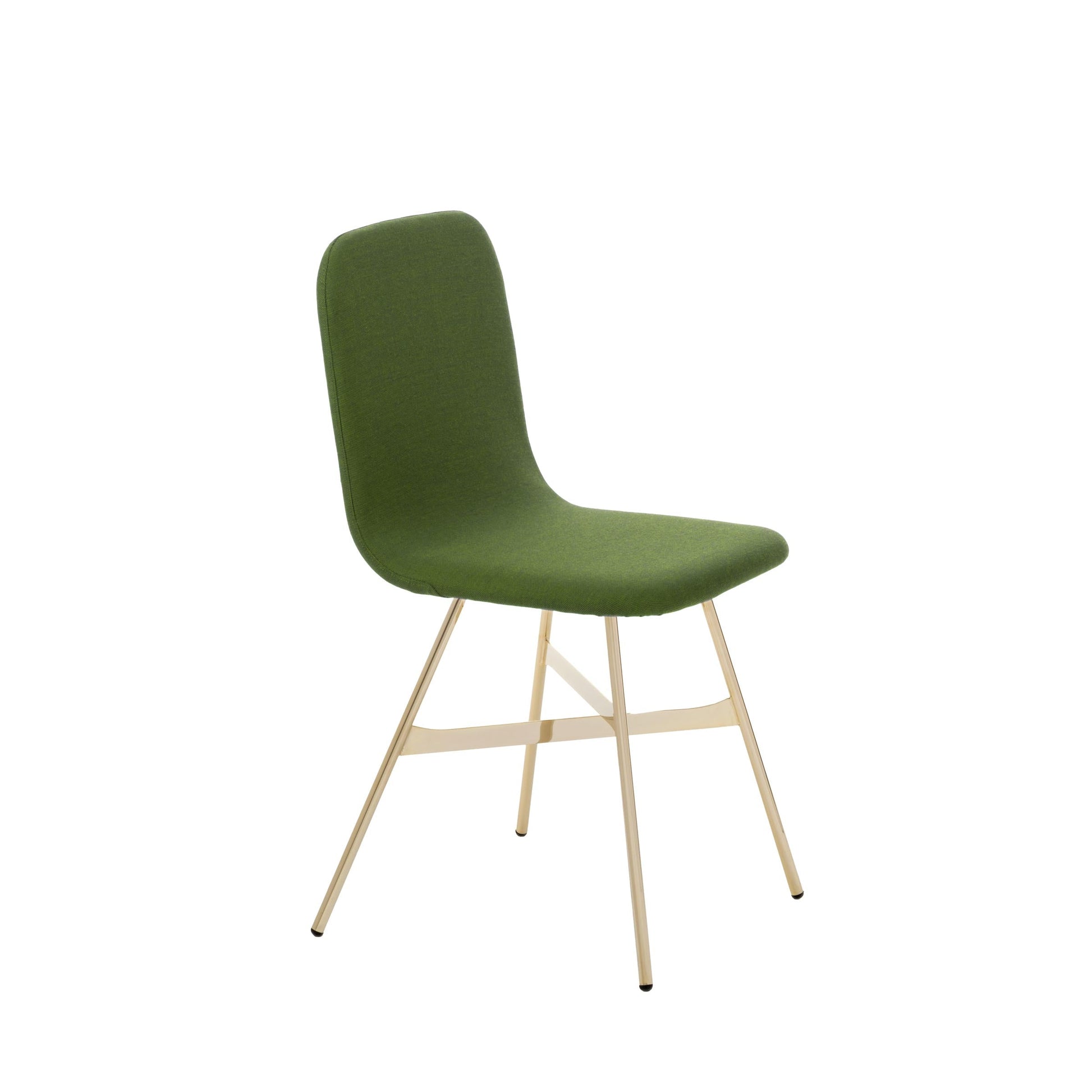 Tria Simple Gold Dining Chair – Upholstered Italian Designer Seat by Colé Italia