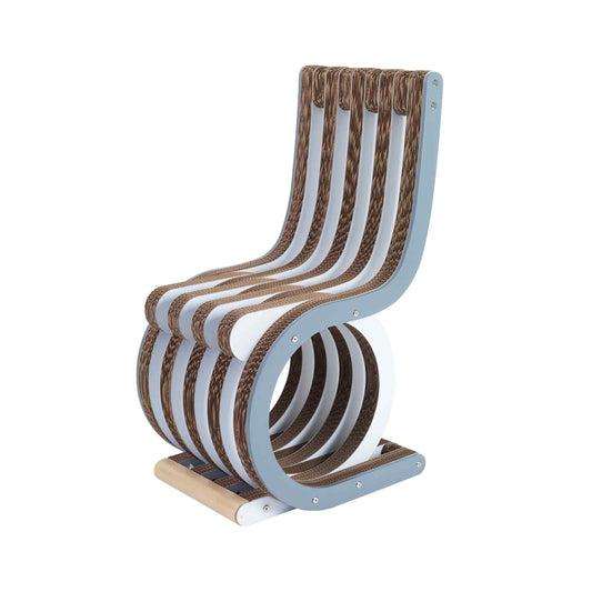 Twist Armchair – Circular Grey Cardboard – Lessmore Italian Furniture