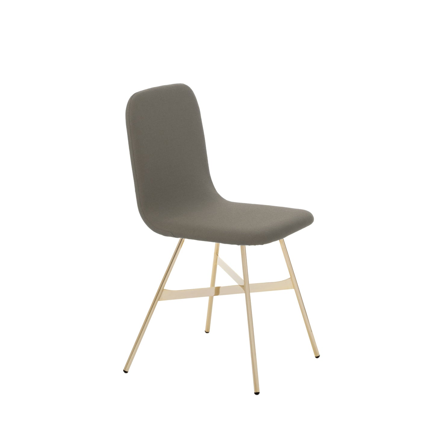 Tria Simple Gold Dining Chair – Upholstered Italian Designer Seat by Colé Italia