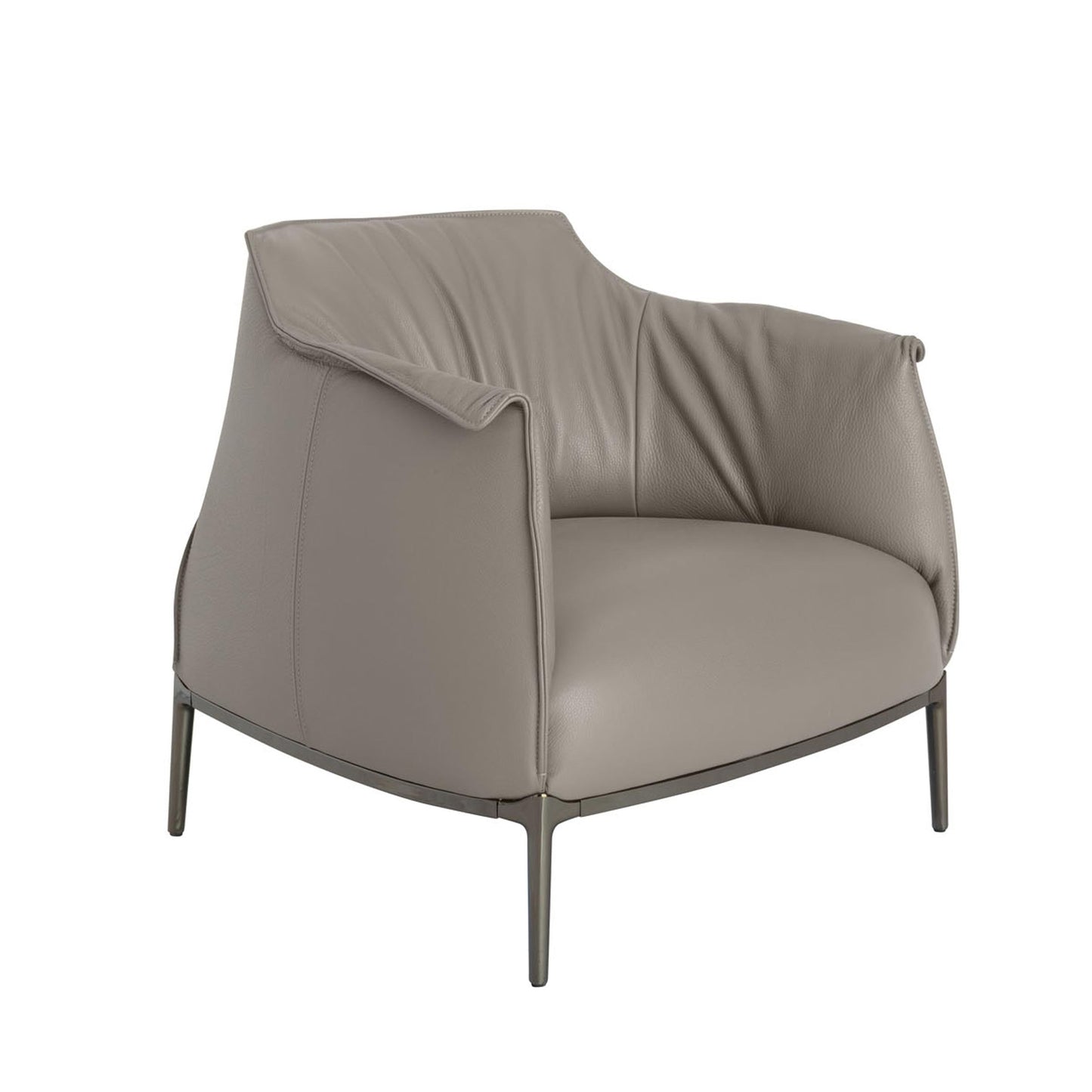 Luxury ARCHIBALD Leather Armchair Modern Italian Style for Villa