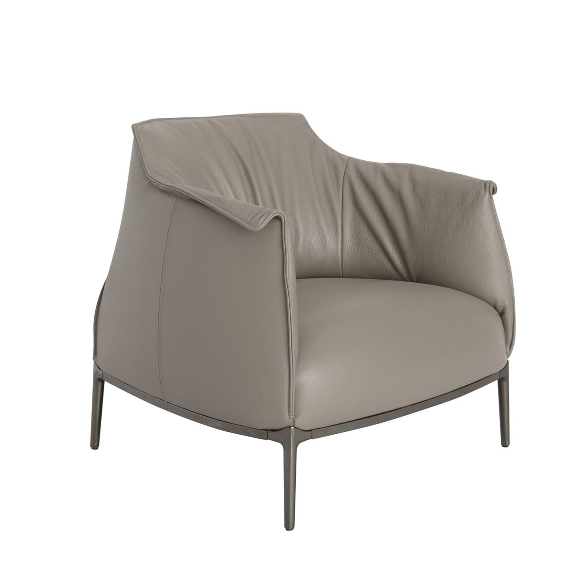 Luxury ARCHIBALD Leather Armchair Modern Italian Style for Villa