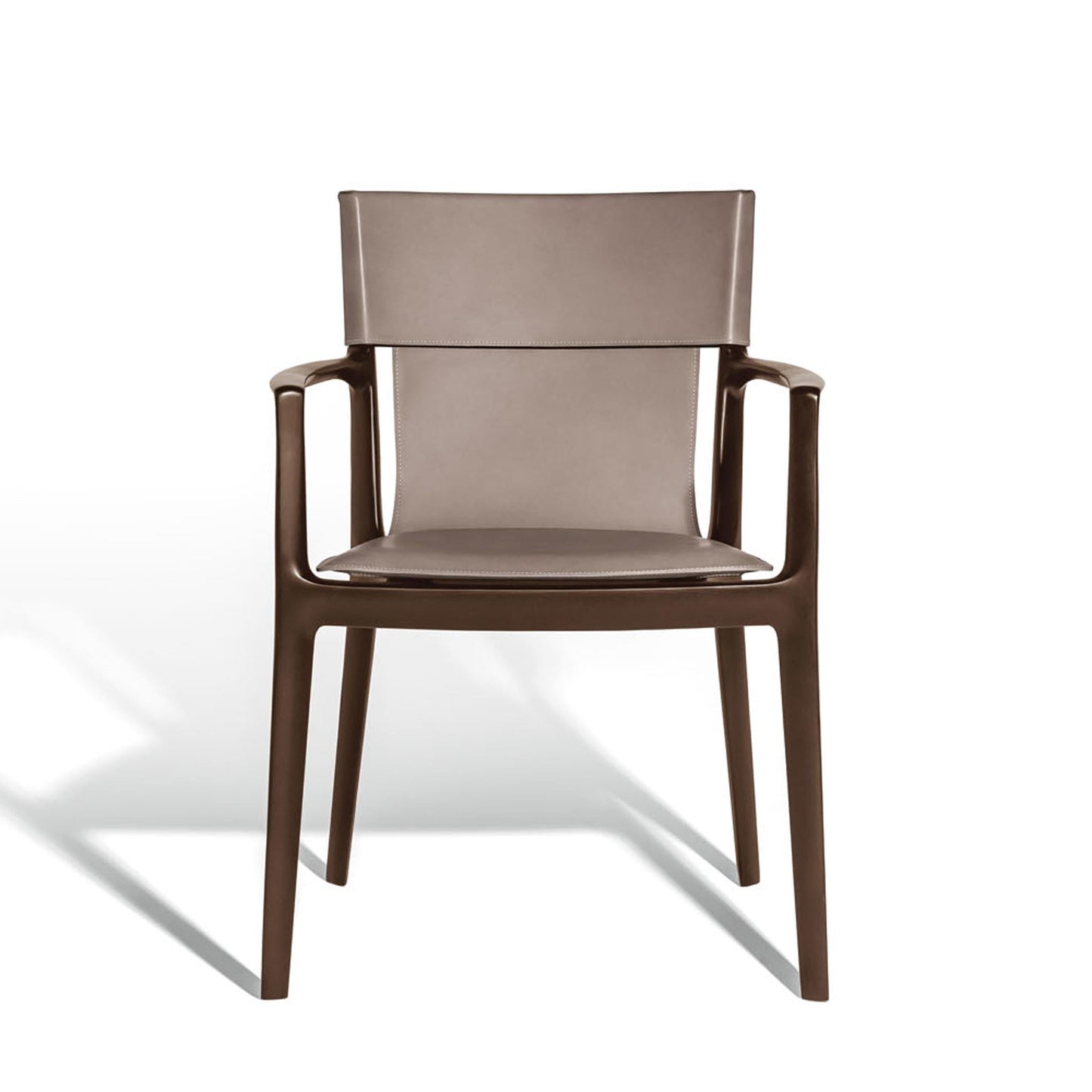 Isadora Dining Chair – Saddle Leather & Wenge Ash by Poltrona Frau