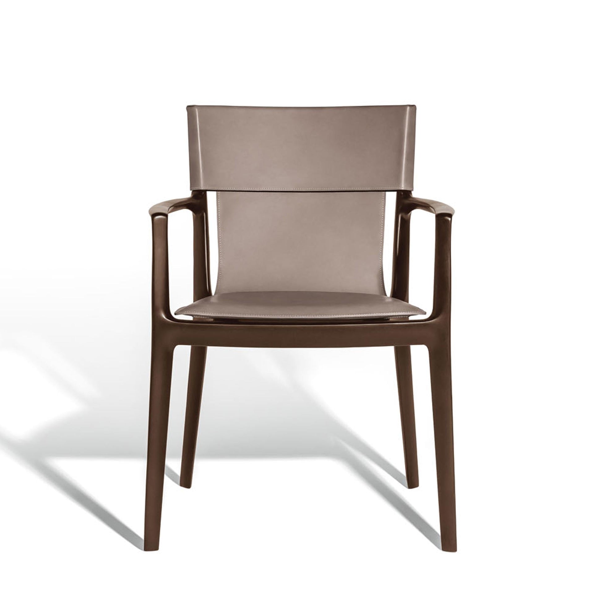 Isadora Dining Chair – Saddle Leather & Wenge Ash by Poltrona Frau