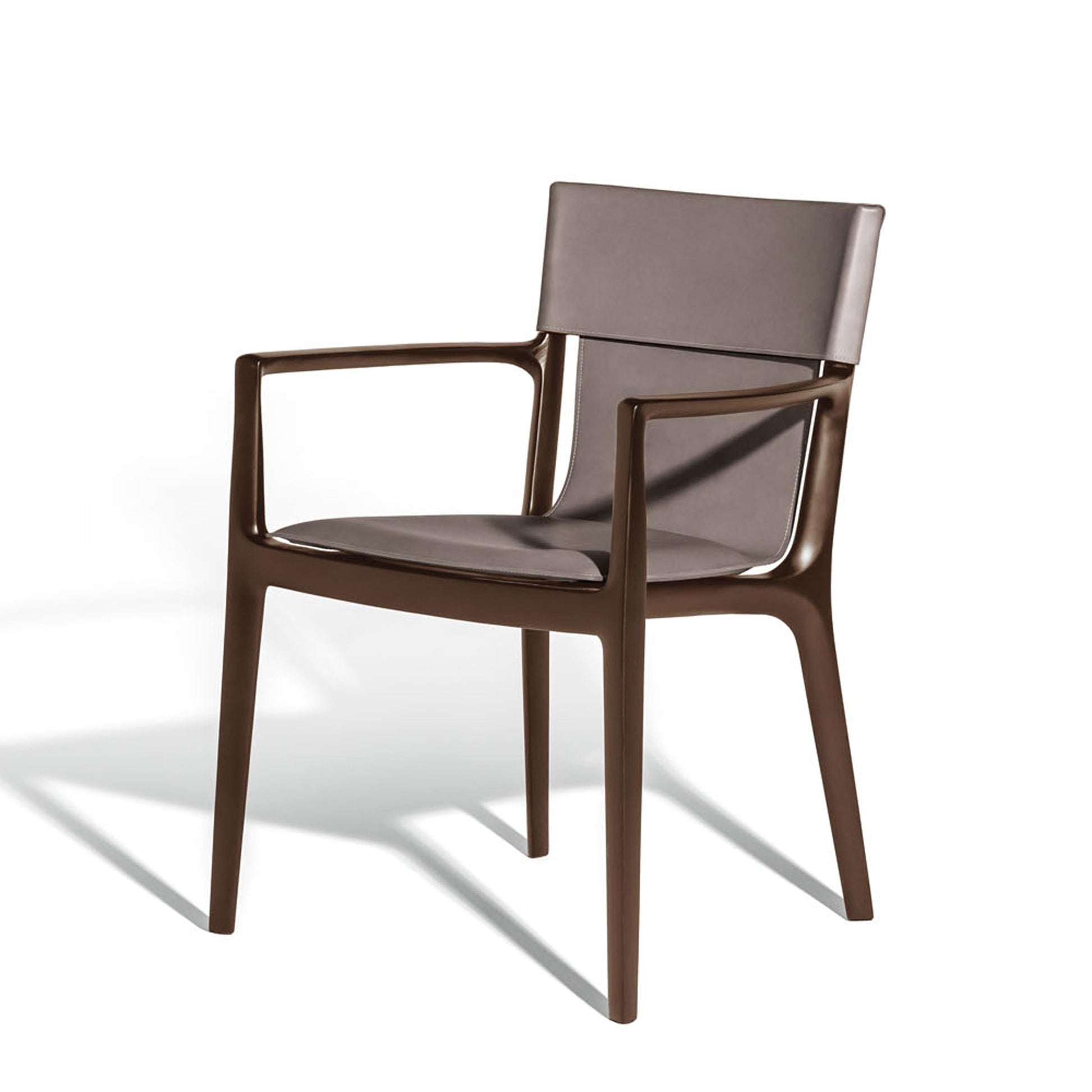 Isadora Dining Chair – Saddle Leather & Wenge Ash by Poltrona Frau