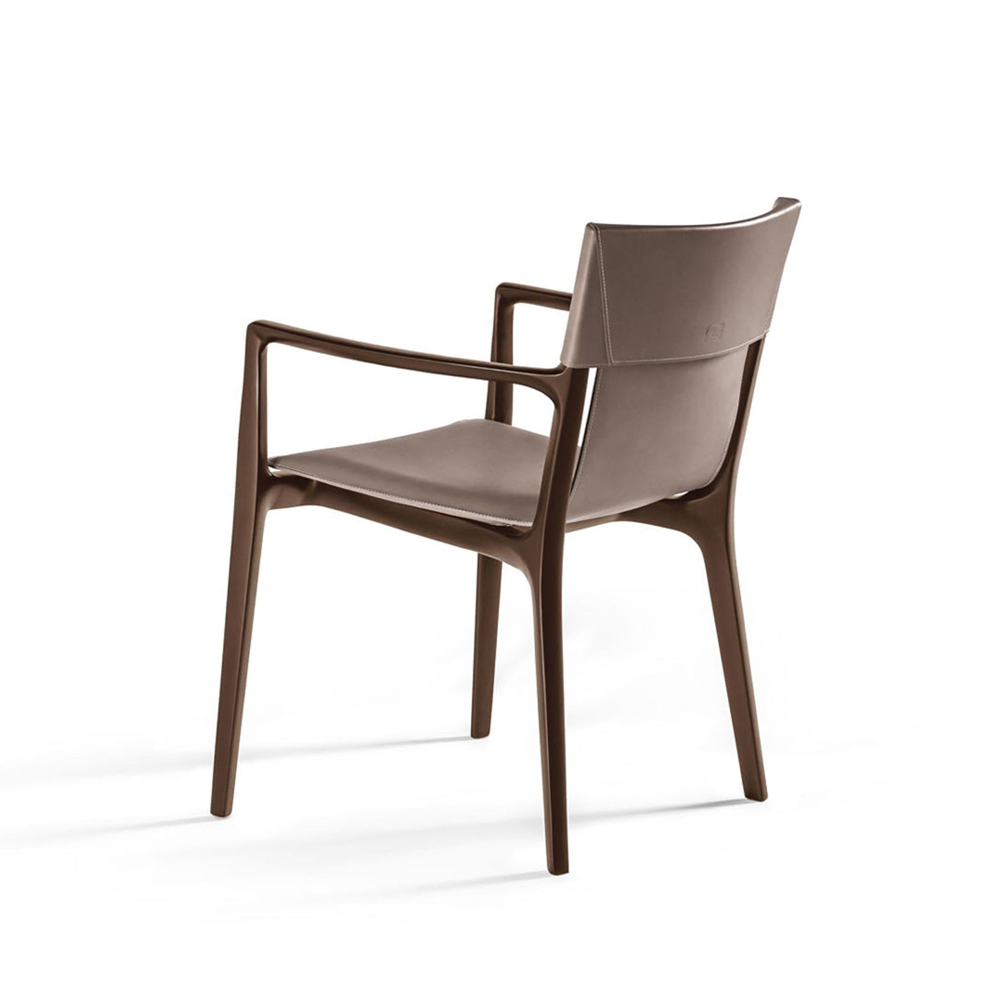 Isadora Dining Chair – Saddle Leather & Wenge Ash by Poltrona Frau