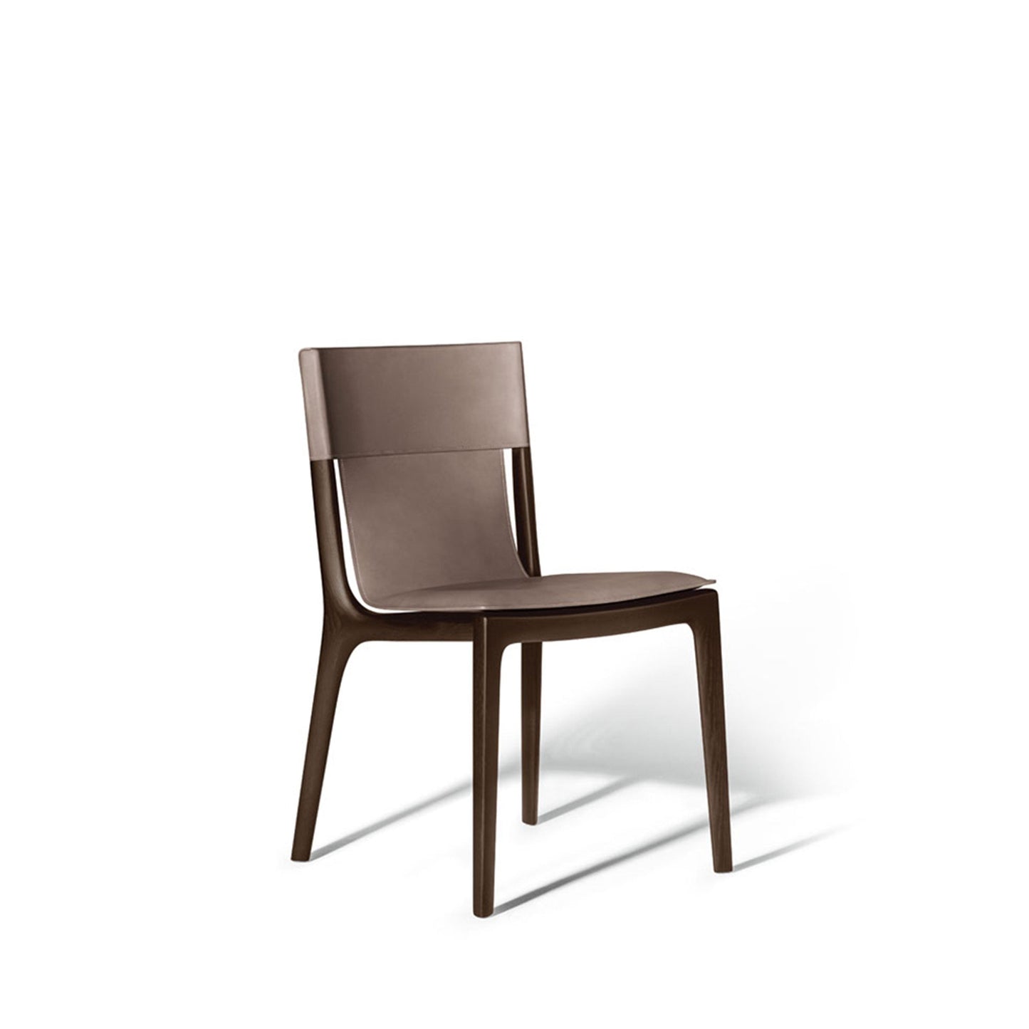 Isadora Dining Chair – Saddle Leather & Wenge Ash by Poltrona Frau