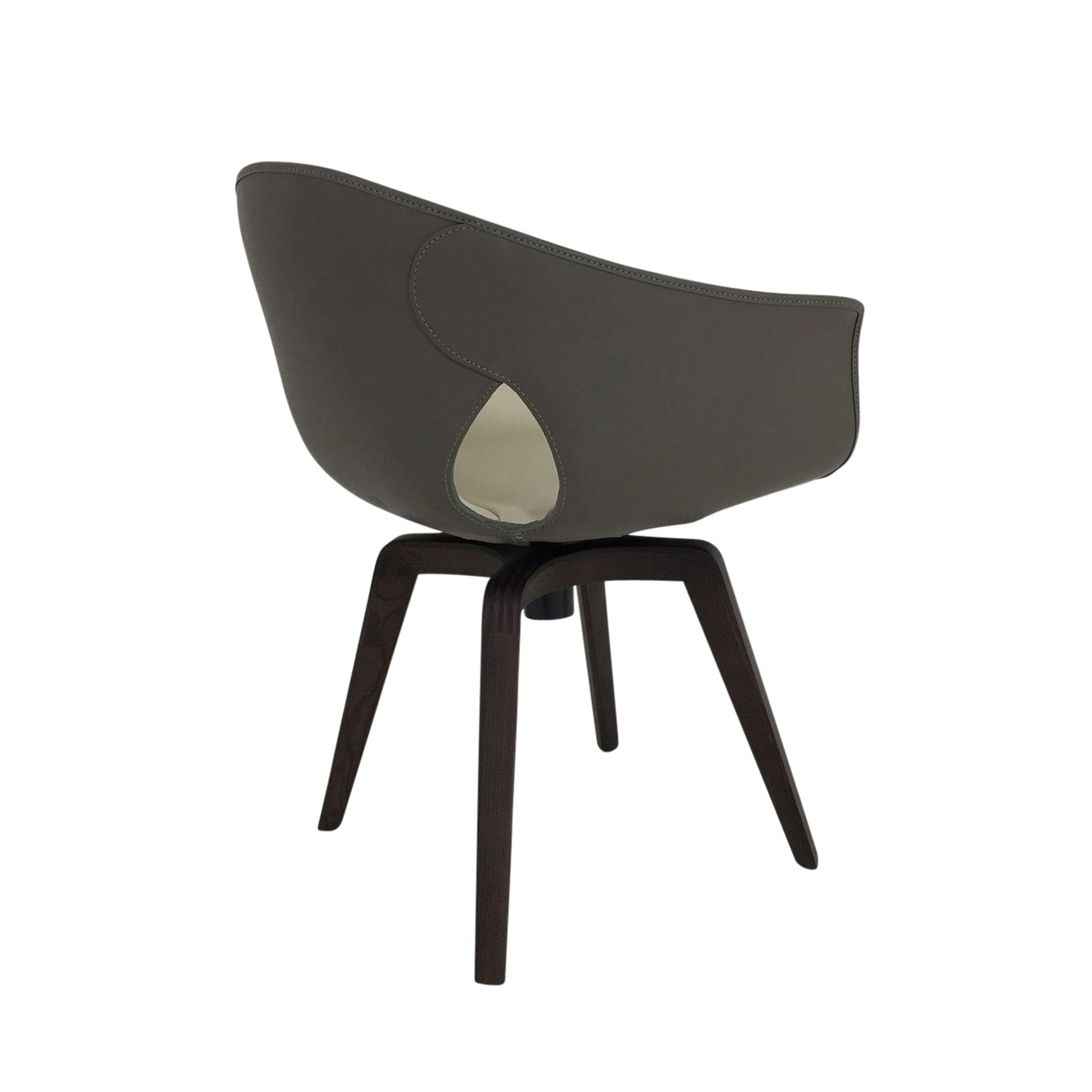 Ginger Swivel Chair with Leather Upholstery – Poltrona Frau Contemporary Designer Piece