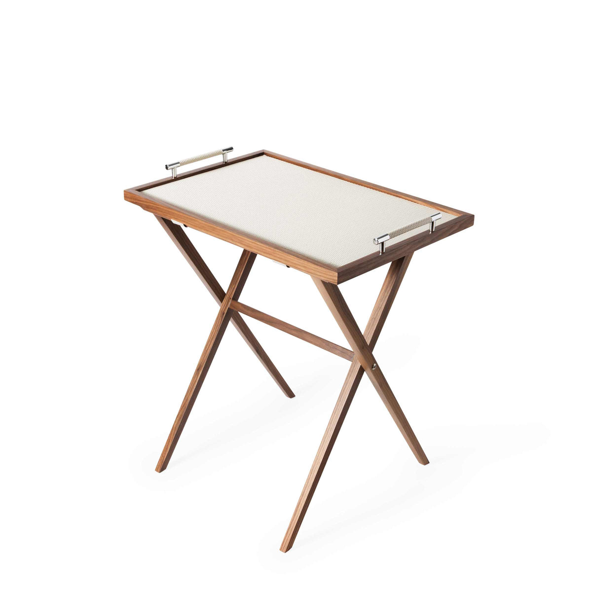 Luxury DEDALO Leather Wood Side Table Modern Italian Style for Villa