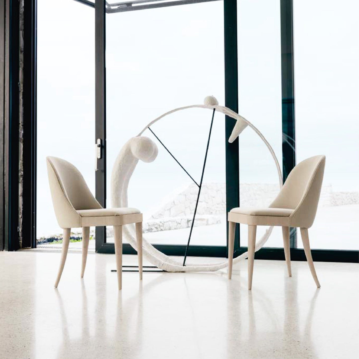 Cordiale Dining Chair – Upholstered Canaletto Walnut by Dale Italia