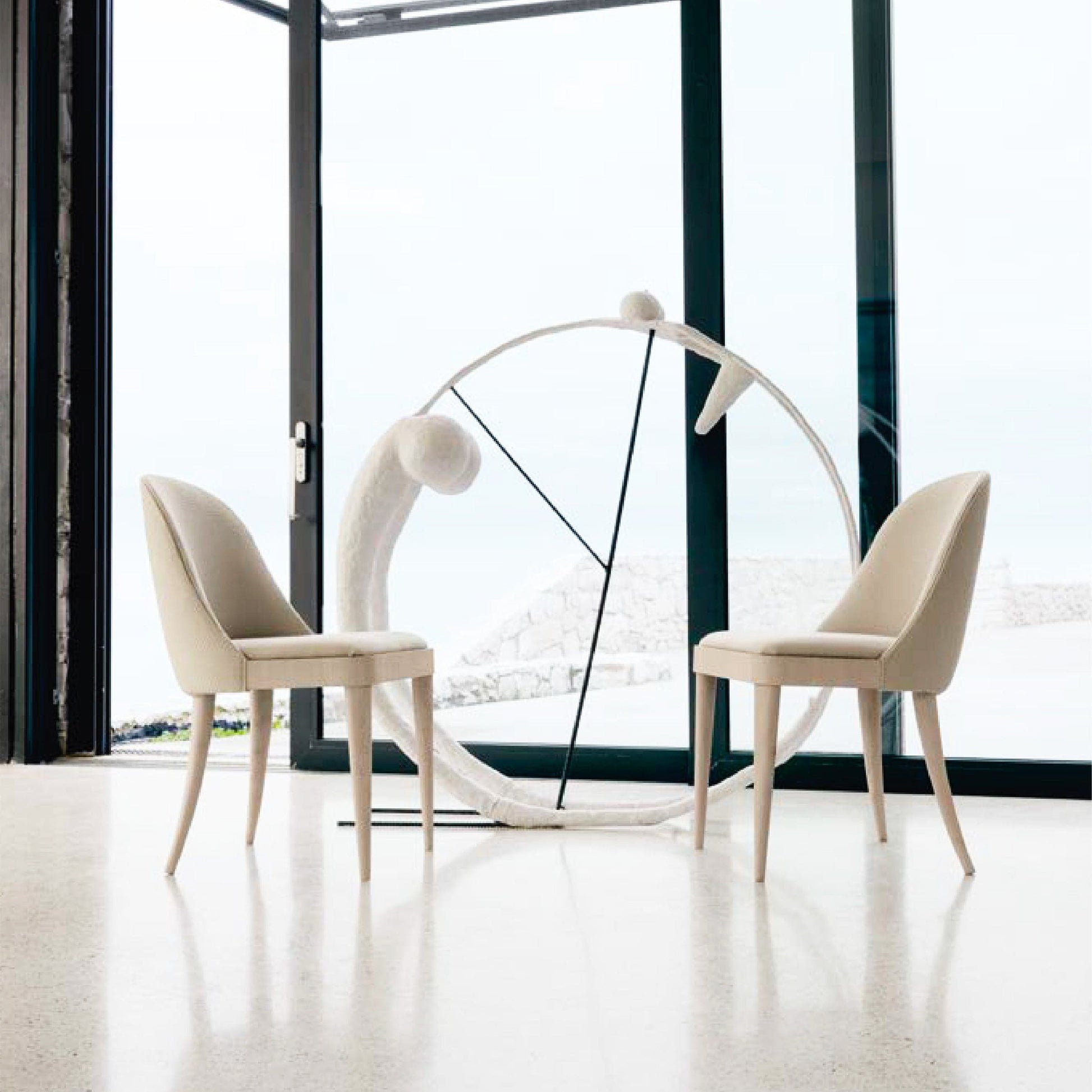 Cordiale Dining Chair – Upholstered Canaletto Walnut by Dale Italia