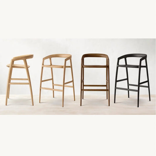 Modern European Stool – Sculptural Oak Frame – Oak by Re Home