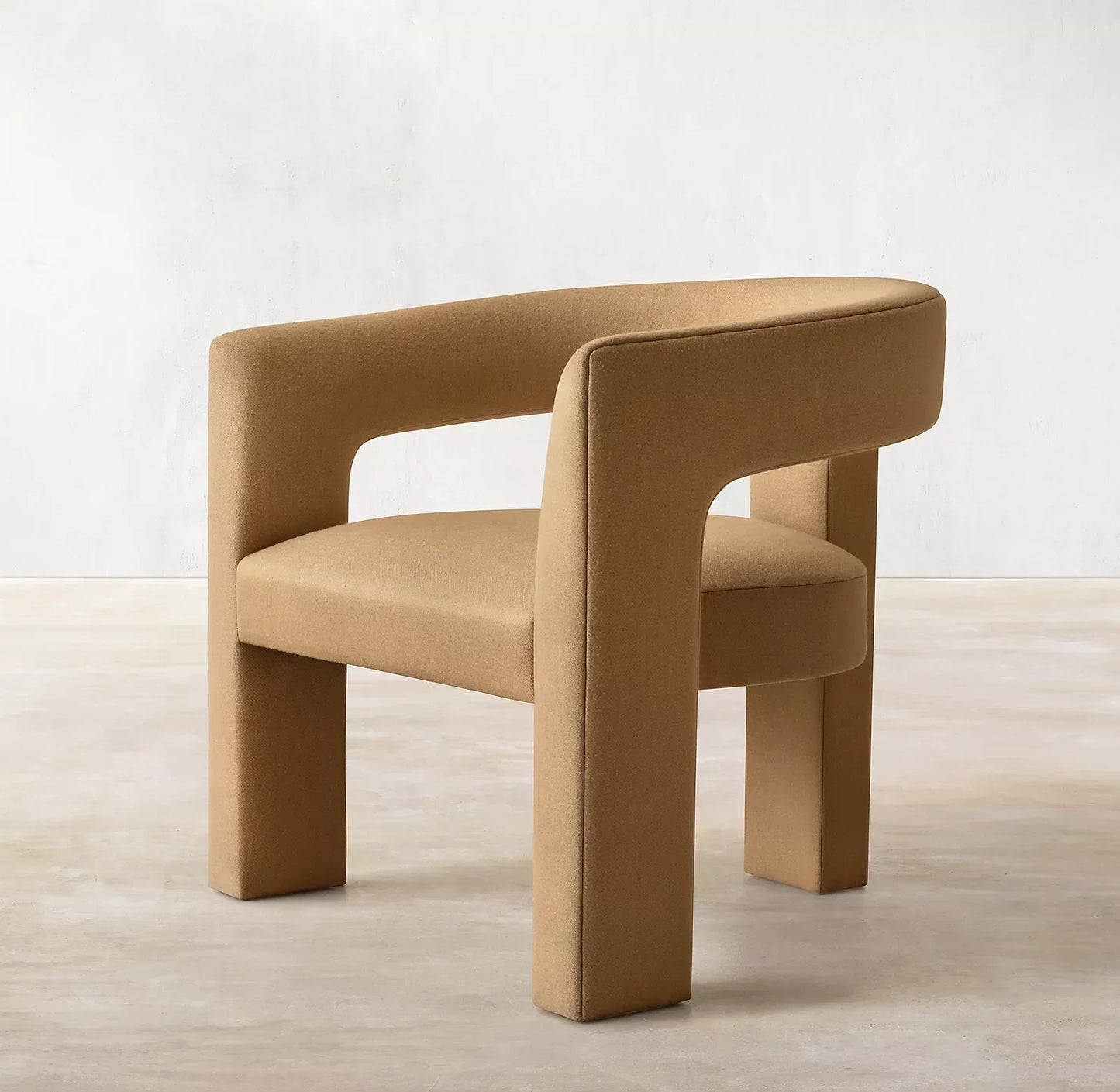Lounge Chair – Open-Back Performance Fabric Ines Modern Statement Piece