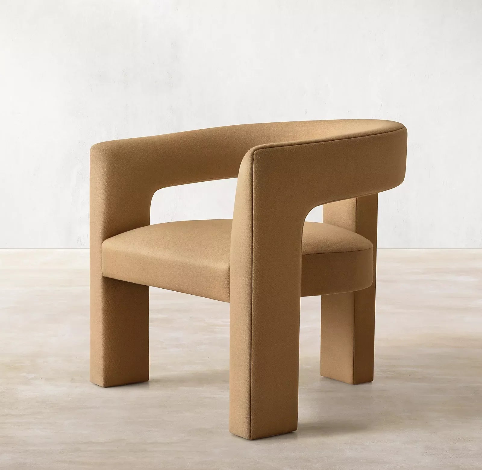 Lounge Chair – Open-Back Performance Fabric Ines Modern Statement Piece