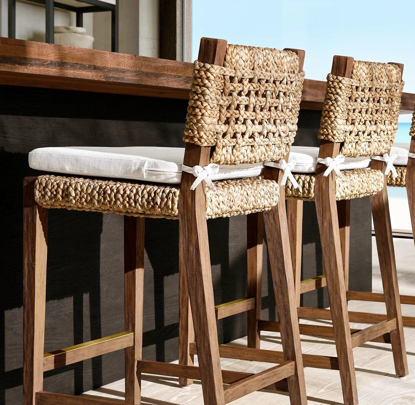 Adrienne Bar & Counter Stool – Modern Rustic Mahogany Statement Piece