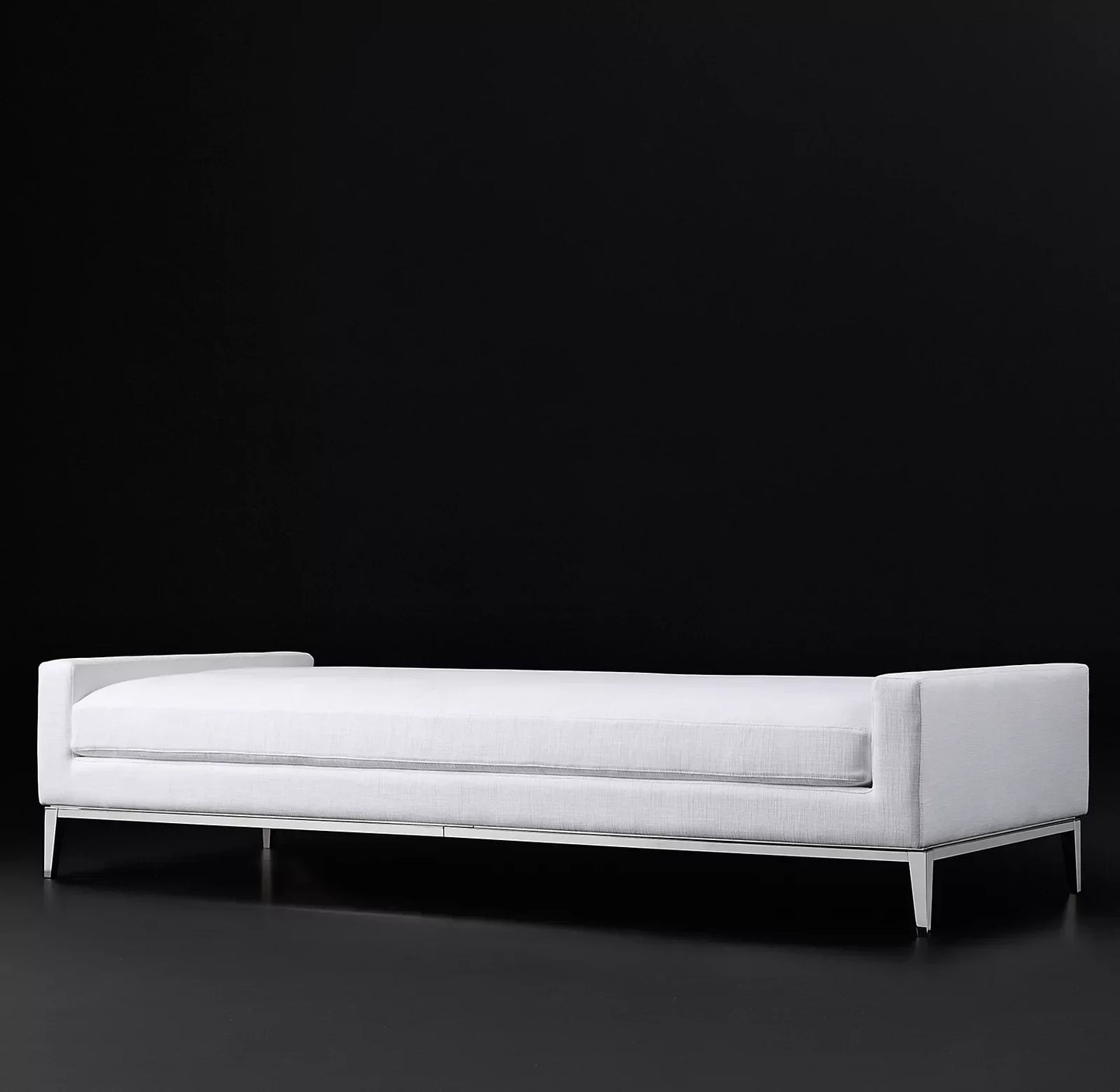 Bedroom Bench 57" – Modernist Metal Base Luxury Furniture by Re Home