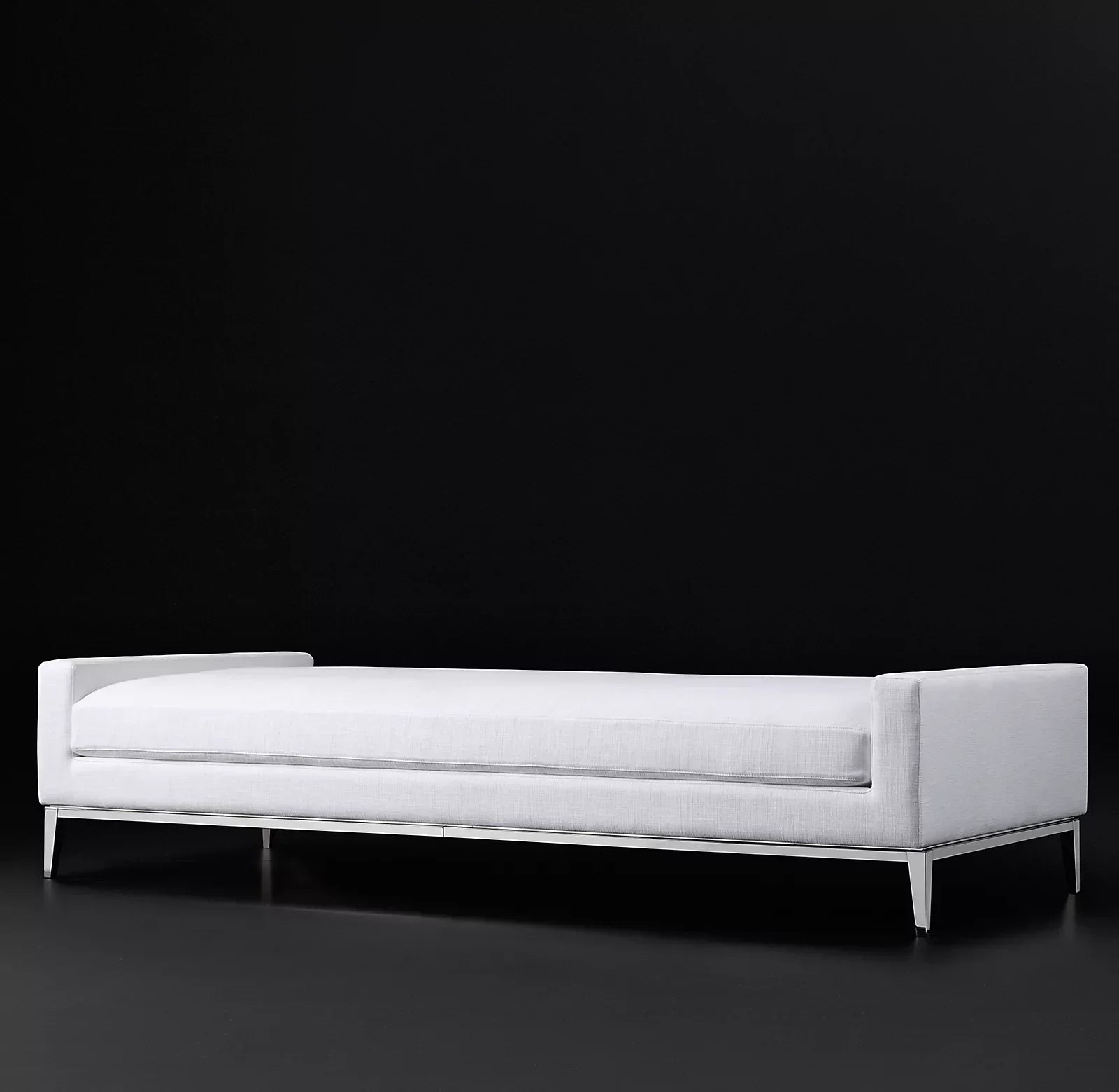 Bedroom Bench 57" – Modernist Metal Base Luxury Furniture by Re Home