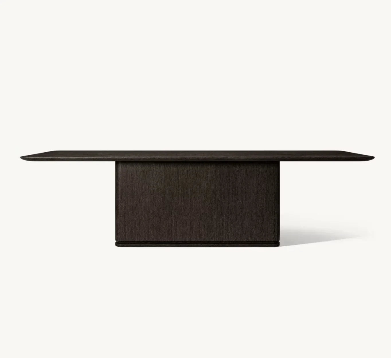 Contemporary Rectangular Dining Table – Solid Brushed Oak Statement Piece