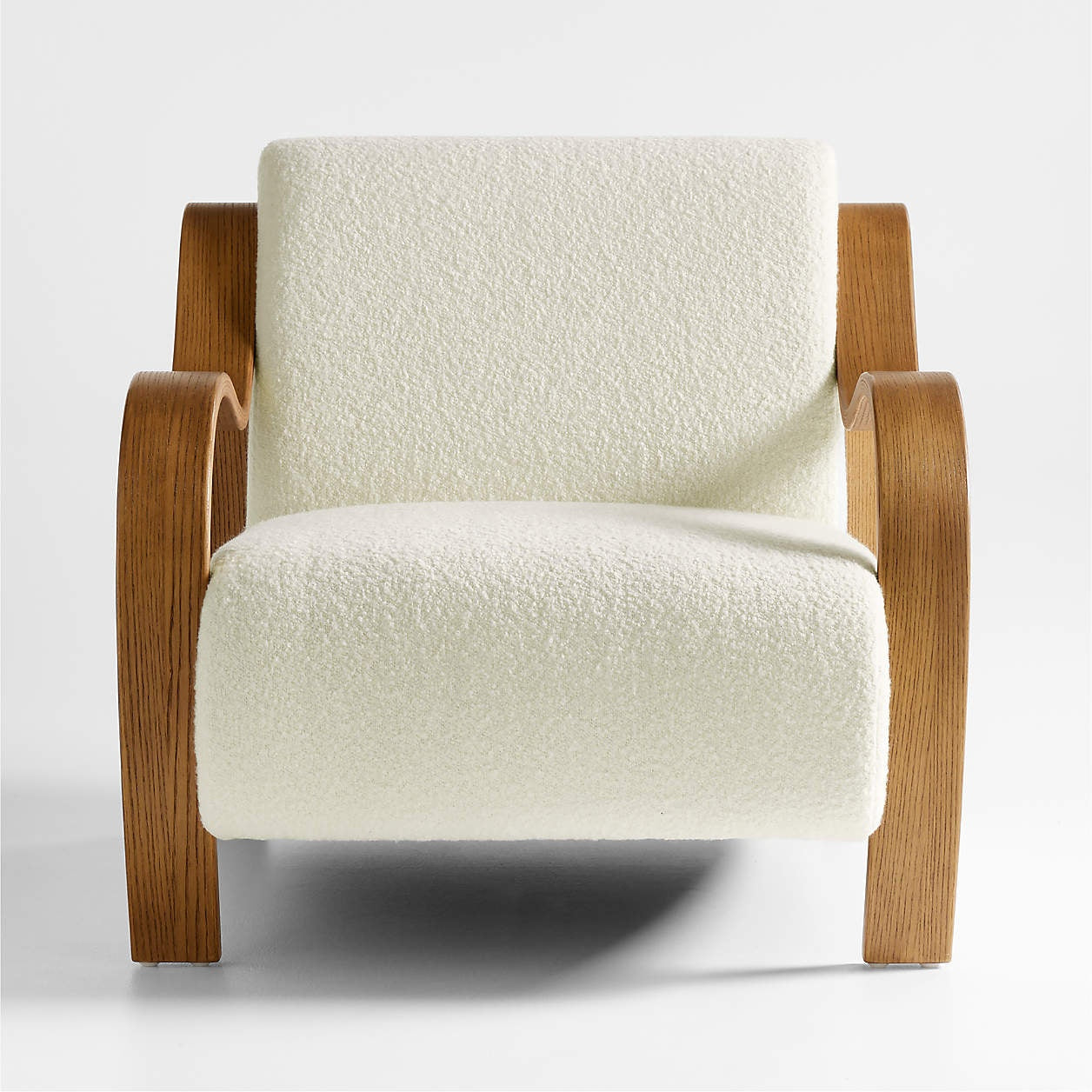 Bisou Accent Chair – Vintage Contemporary Design – White Boucle Statement Piece