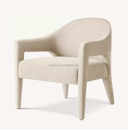 Lounge Chair Belgian Minimalist Italian Bouclé – Isabella Statement Piece