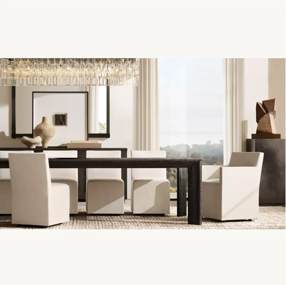 Arles Extendable Rectangular Dining Table – Solid Oak Brushed Statement Piece