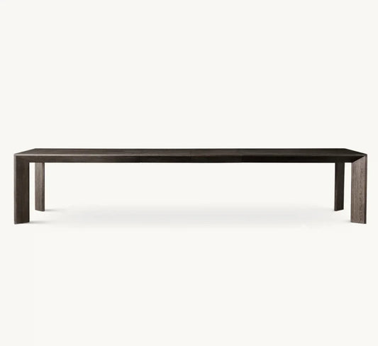 Arles Solid Wood Dining Table – Rough-Hewn Brushed Oak