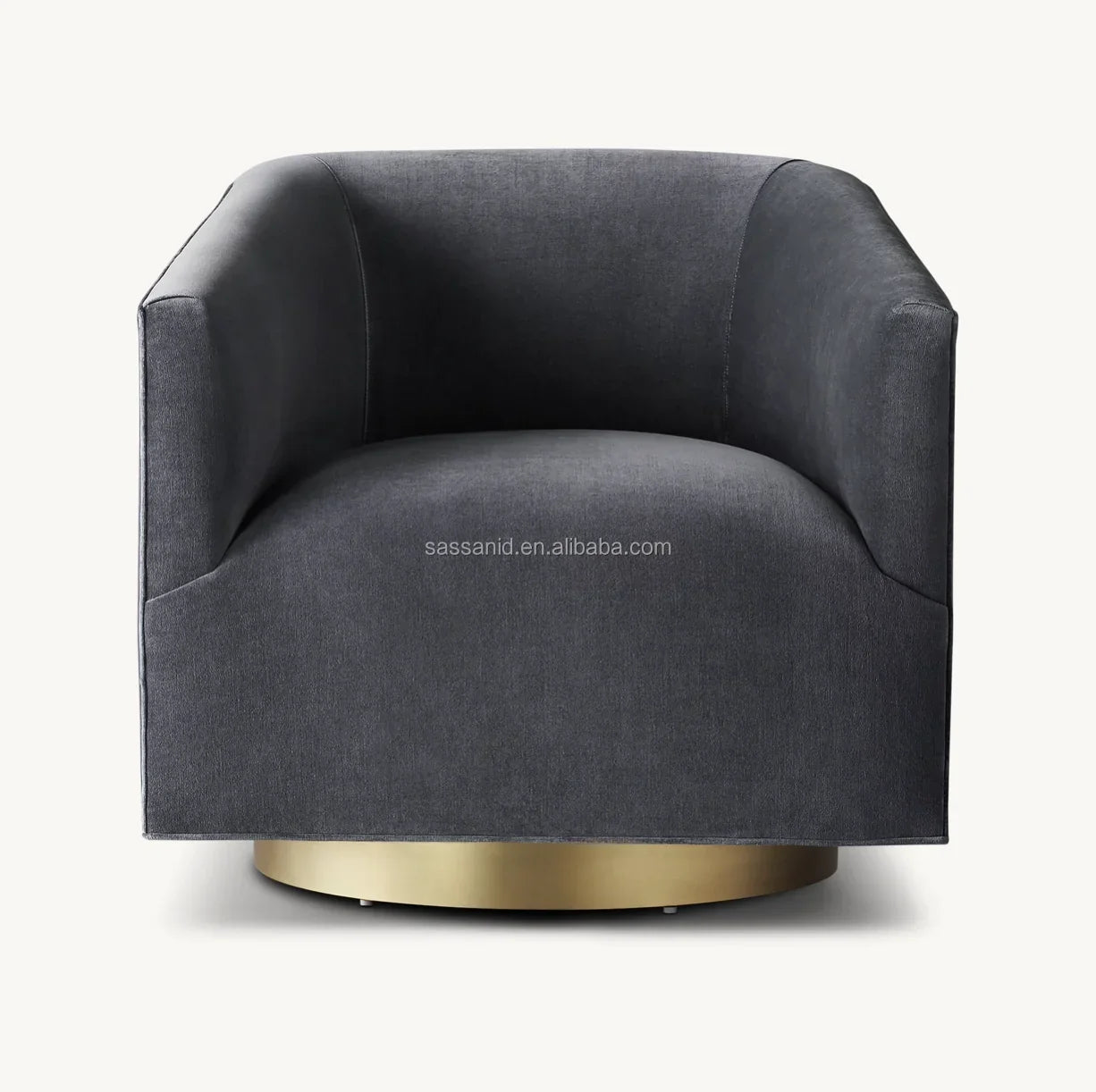 Shelter Arm Swivel Chair – Upholstered Italian Style Statement Piece