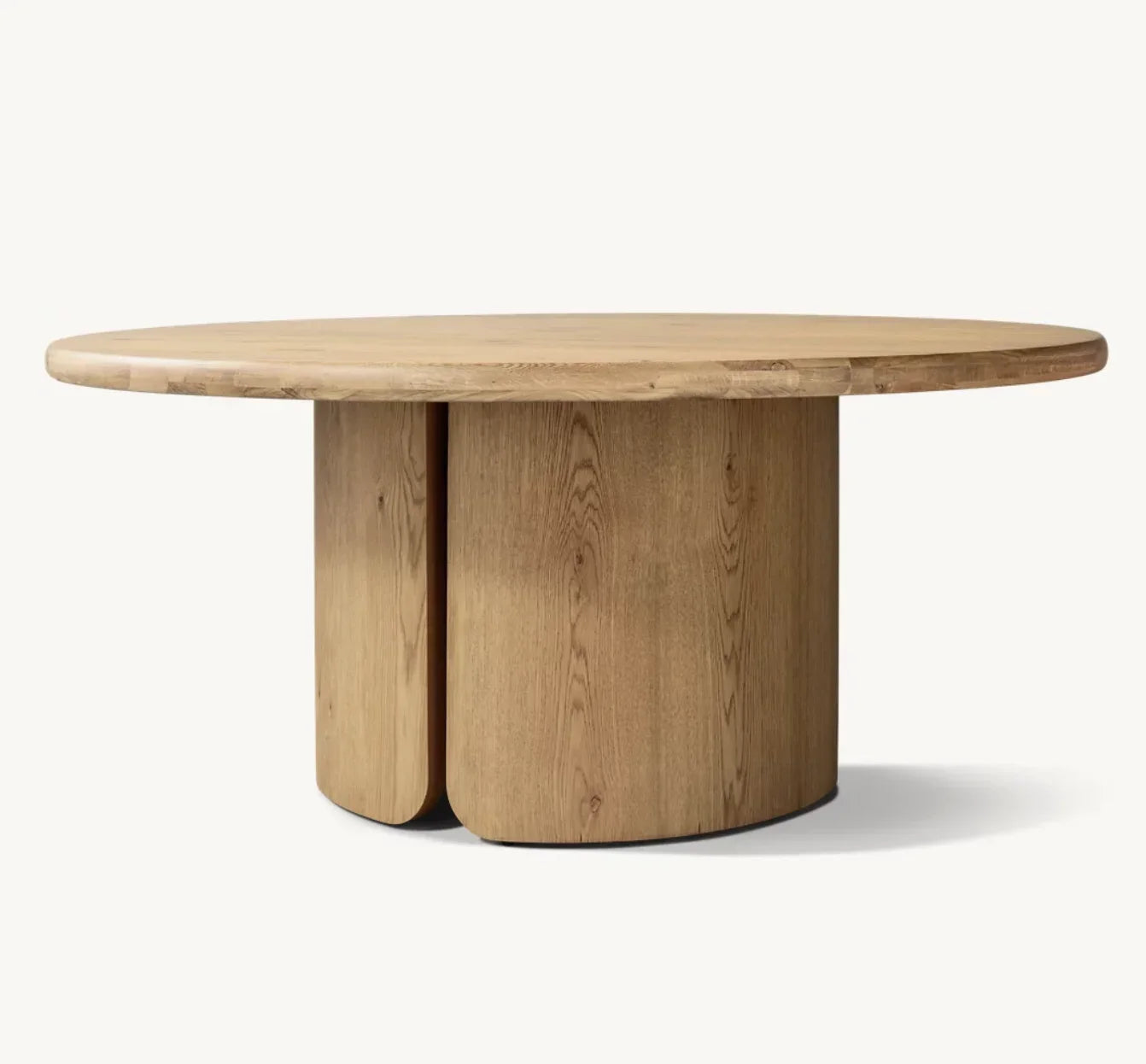 Madera Round Dining Table – Handcrafted Brushed Oak by Re Home