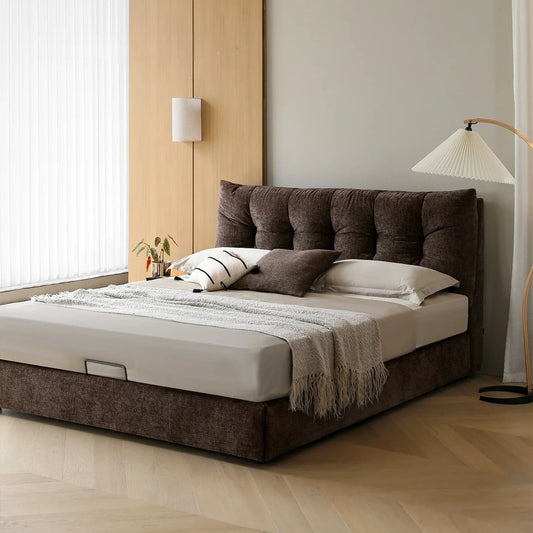 High Back Bed – Modern Upholstered Fabric Statement Piece by Bespoke