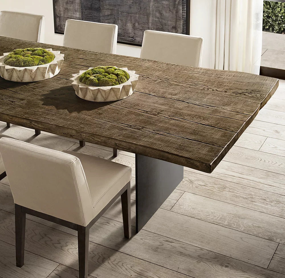 Dining Table Live-Edge Oak – Contemporary Handcrafted Rectangular Statement Piece