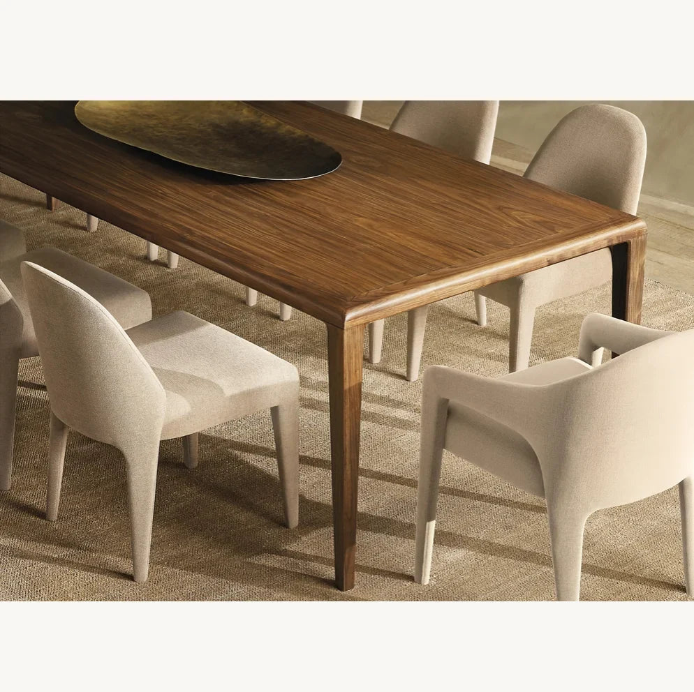 Handcrafted American Walnut Dining Table – Solid Wood Rectangular Design