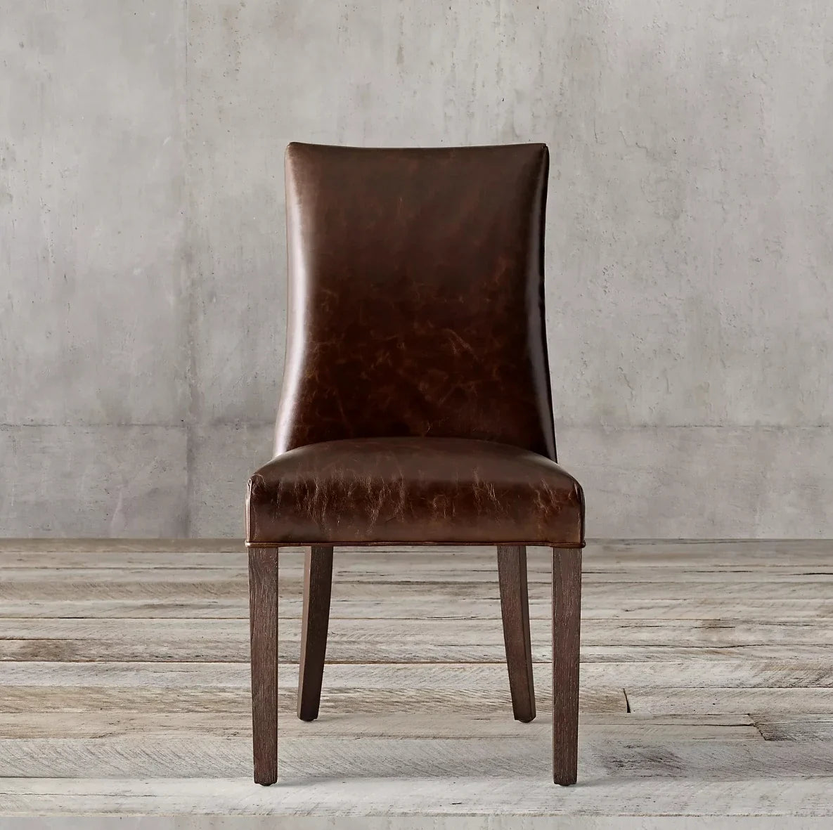 Martine Leather Dining Chair – French Contemporary Oak Frame Statement Piece