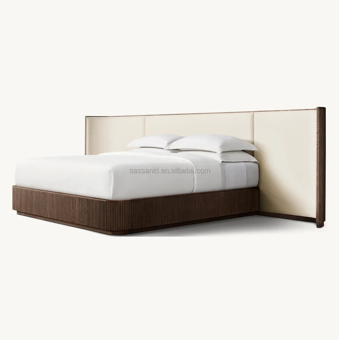 Byron Extended Shelter Bed – Contemporary Upholstered Platform in Oak