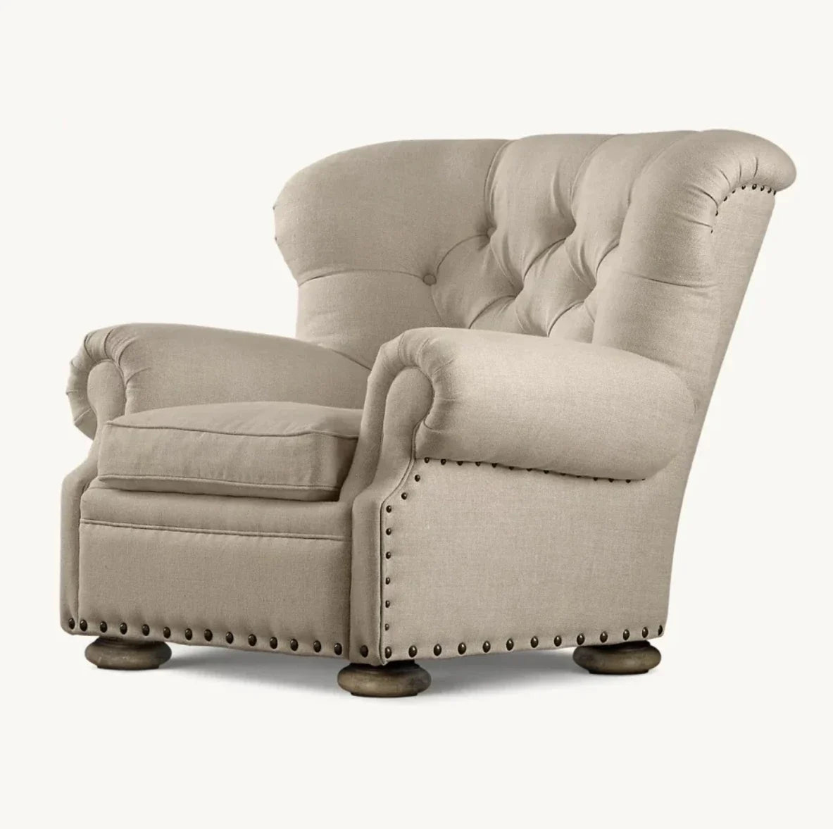 Churchill Chair French Art Deco – Upholstered Artisan Statement Piece
