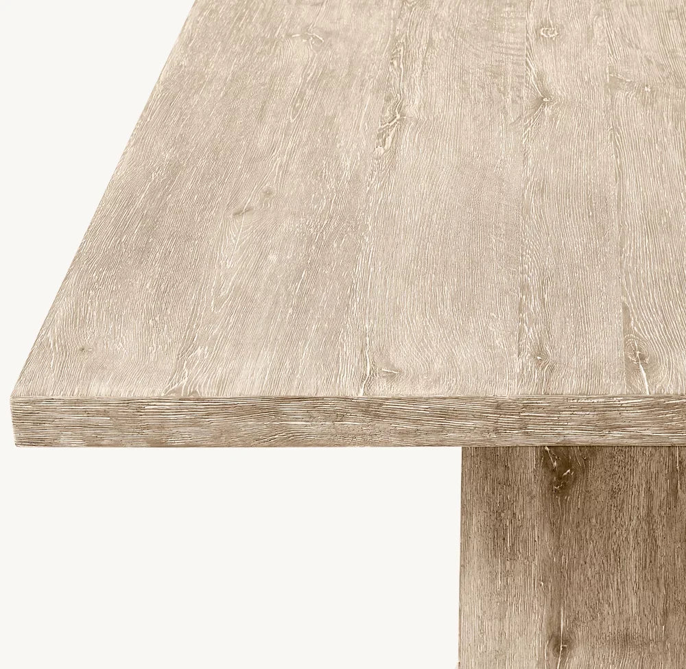 Trestle Dining Table 72-120 Inch – Extendable Cerused Oak Statement | 1601255026911