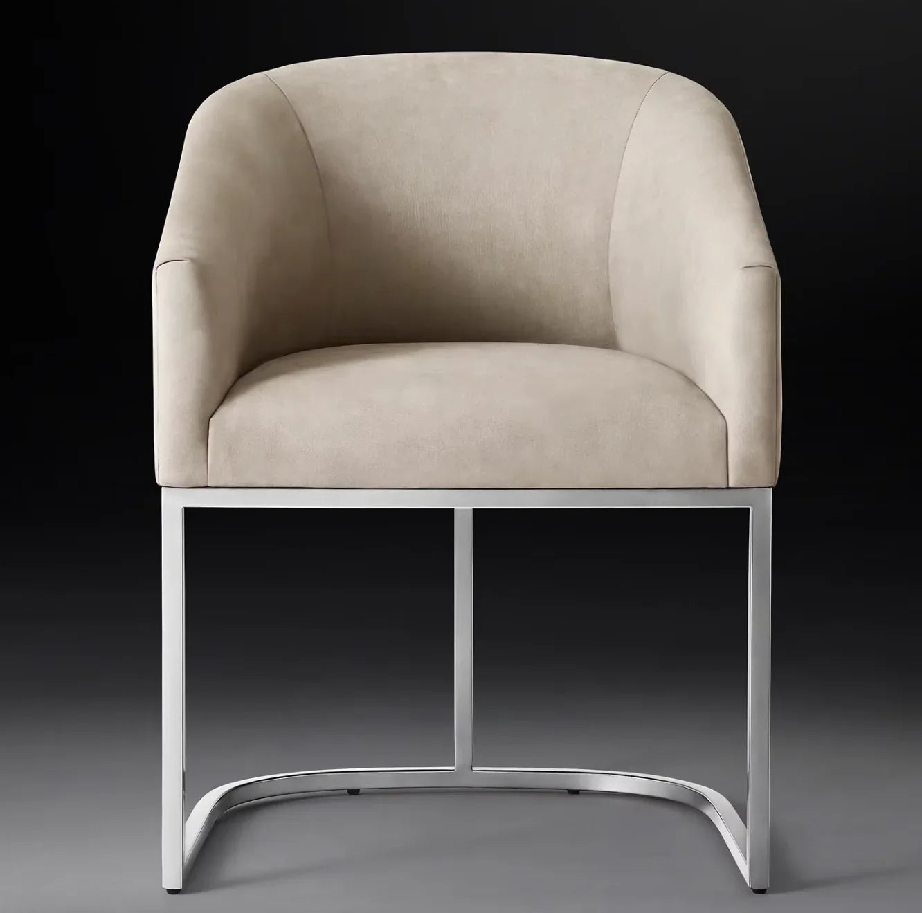 Emery Barrel Back Leather Dining Armchair – Midcentury Modern Statement Piece