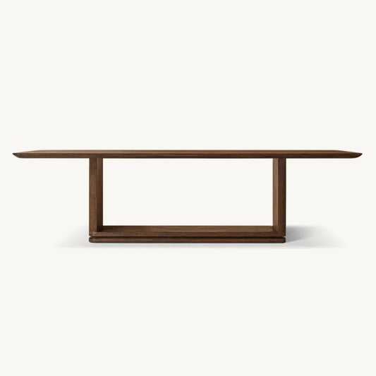 Contemporary American White Oak Dining Table – Luxury Open Rectangular Statement Piece