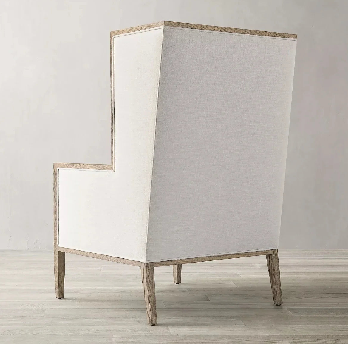 Wingback Armchair – Minimalist Track Arm Upholstered Contemporary Statement Piece