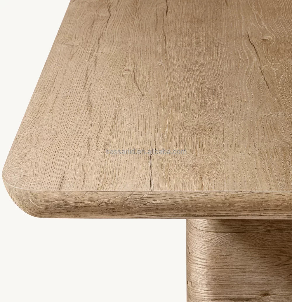Bora Rectangular Dining Table – Architectural Solid Oak Statement Piece