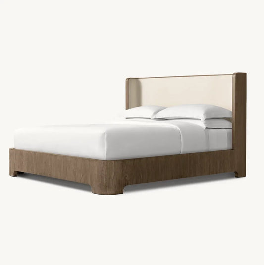 Shelter Platform Bed – Douglas Fir & Fabric Contemporary Statement Piece